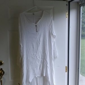 Lovely White Layered Maxi Dress
